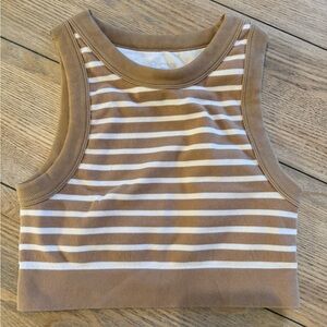 Offline Tan and Cream Top